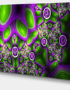 Green Purple Exotic Pattern - Extra Large Abstract Canvas Wall Art