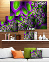 Green Purple Exotic Pattern - Extra Large Abstract Canvas Wall Art