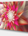 Pink Exotic Fractal Flower - Extra Large Canvas Art Print