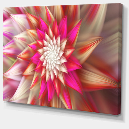 Pink Exotic Fractal Flower - Extra Large Canvas Art Print