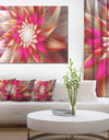 Pink Exotic Fractal Flower - Extra Large Canvas Art Print