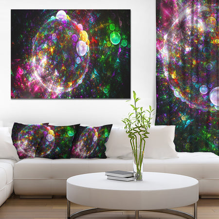 Multi-Color Fractal Spherical Bubbles - Extra Large Canvas Art Print