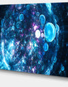 Blue Spherical Planet Bubbles - Extra Large Canvas Art Print