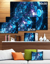 Blue Spherical Planet Bubbles - Extra Large Canvas Art Print