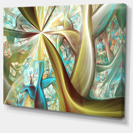 Golden Fractal Exotic Plant Stems - Extra Large Canvas Art Print