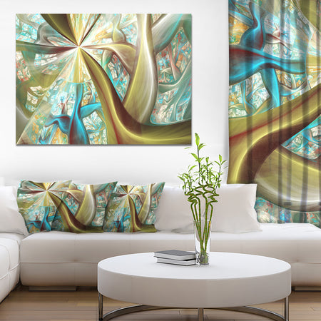 Golden Fractal Exotic Plant Stems - Extra Large Canvas Art Print