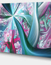 Blue Pink Fractal Plant Stems - Extra Large Canvas Art Print