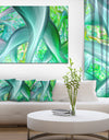 Green Fractal Exotic Plant Stems - Extra Large Abstract Canvas Wall Art