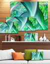 Green Fractal Exotic Plant Stems - Extra Large Abstract Canvas Wall Art