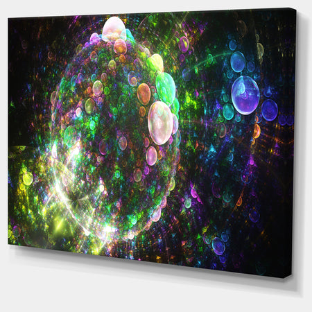 Multi-Color Spherical Planet Bubbles - Extra Large Canvas Art Print
