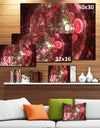 Red Spherical Planet Bubbles - Extra Large Canvas Art Print