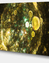 Yellow Spherical Planet Bubbles - Extra Large Canvas Art Print