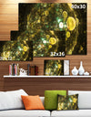 Yellow Spherical Planet Bubbles - Extra Large Canvas Art Print