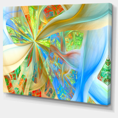 Yellow Fractal Exotic Plant Stems - Extra Large Canvas Art Print