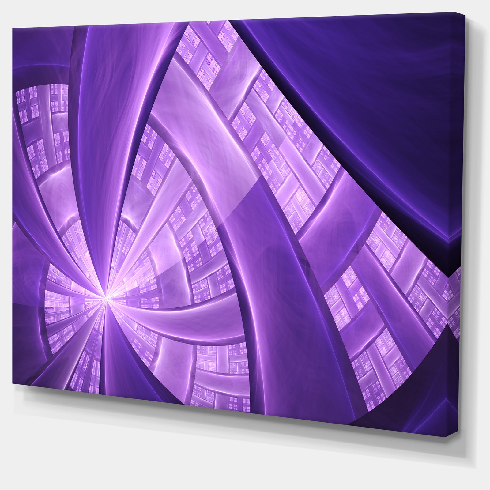 Purple Fractal Exotic Plant Stems - Extra Large Canvas Art Print
