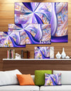 Purple Gold Fractal Plant Stems - Extra Large Canvas Art Print