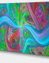 Blue Green Fractal Curves - Extra Large Canvas Art Print