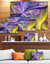 Purple Yellow Fractal Curves - Extra Large Canvas Art Print