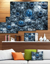 Blue Fractal Exotic Planet - Extra Large Canvas Art Print