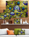 Yellow Fractal Exotic Planet - Extra Large Canvas Art Print