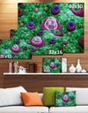 Green Fractal Exotic Planet - Extra Large Canvas Art Print