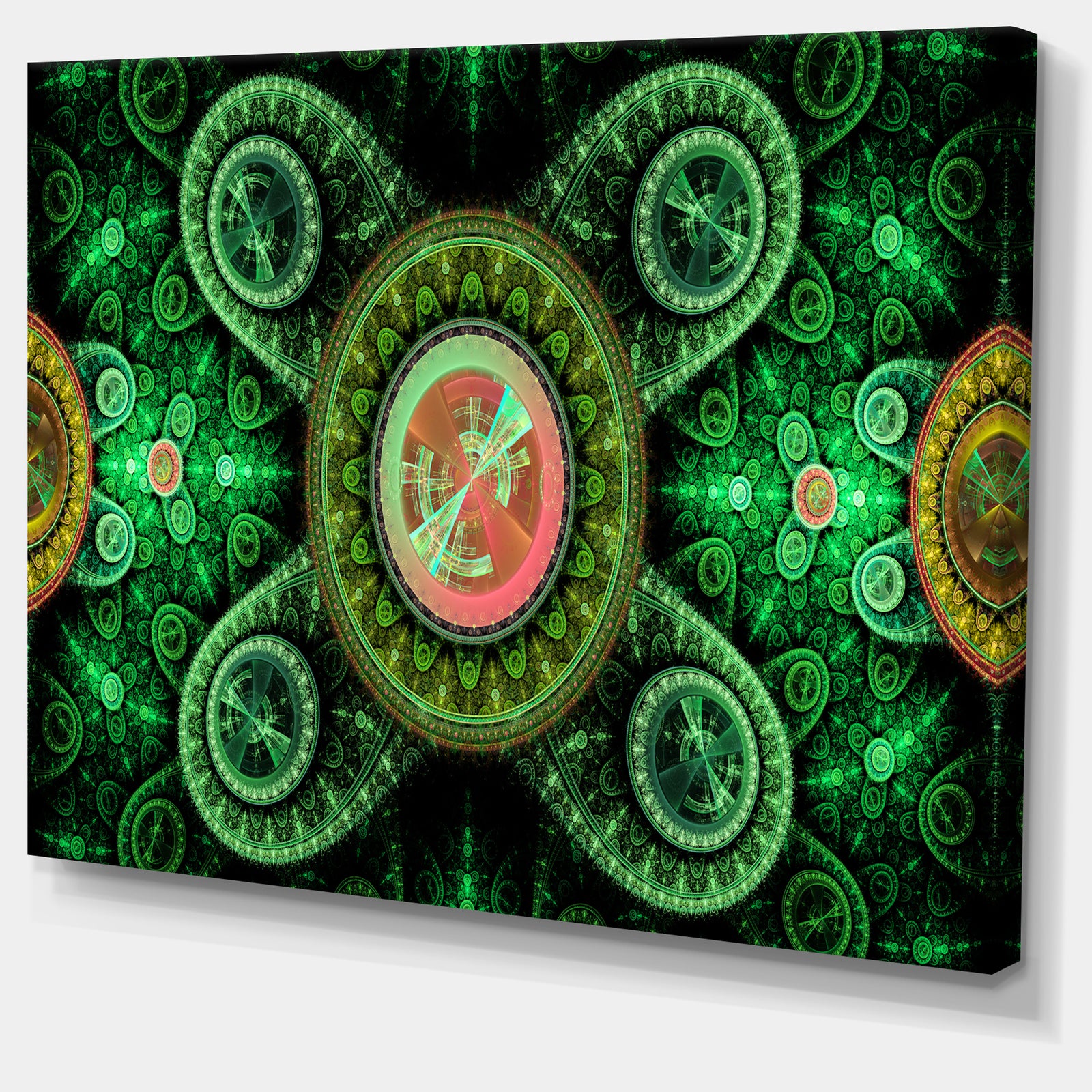 Green Psychedelic Relaxing Art - Extra Large Canvas Art Print