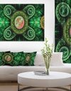 Green Psychedelic Relaxing Art - Extra Large Canvas Art Print