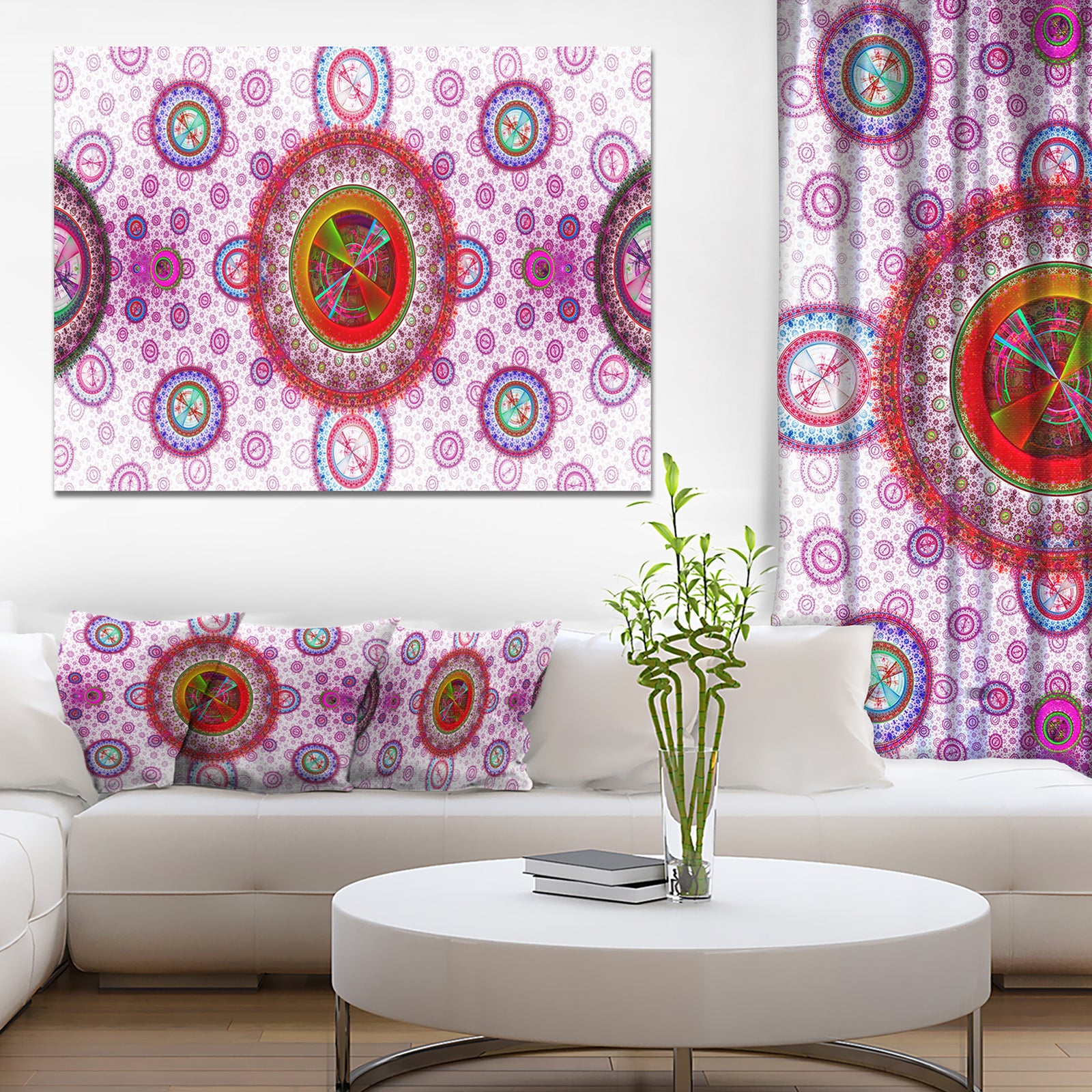 Pink Psychedelic Relaxing Art - Extra Large Canvas Art Print