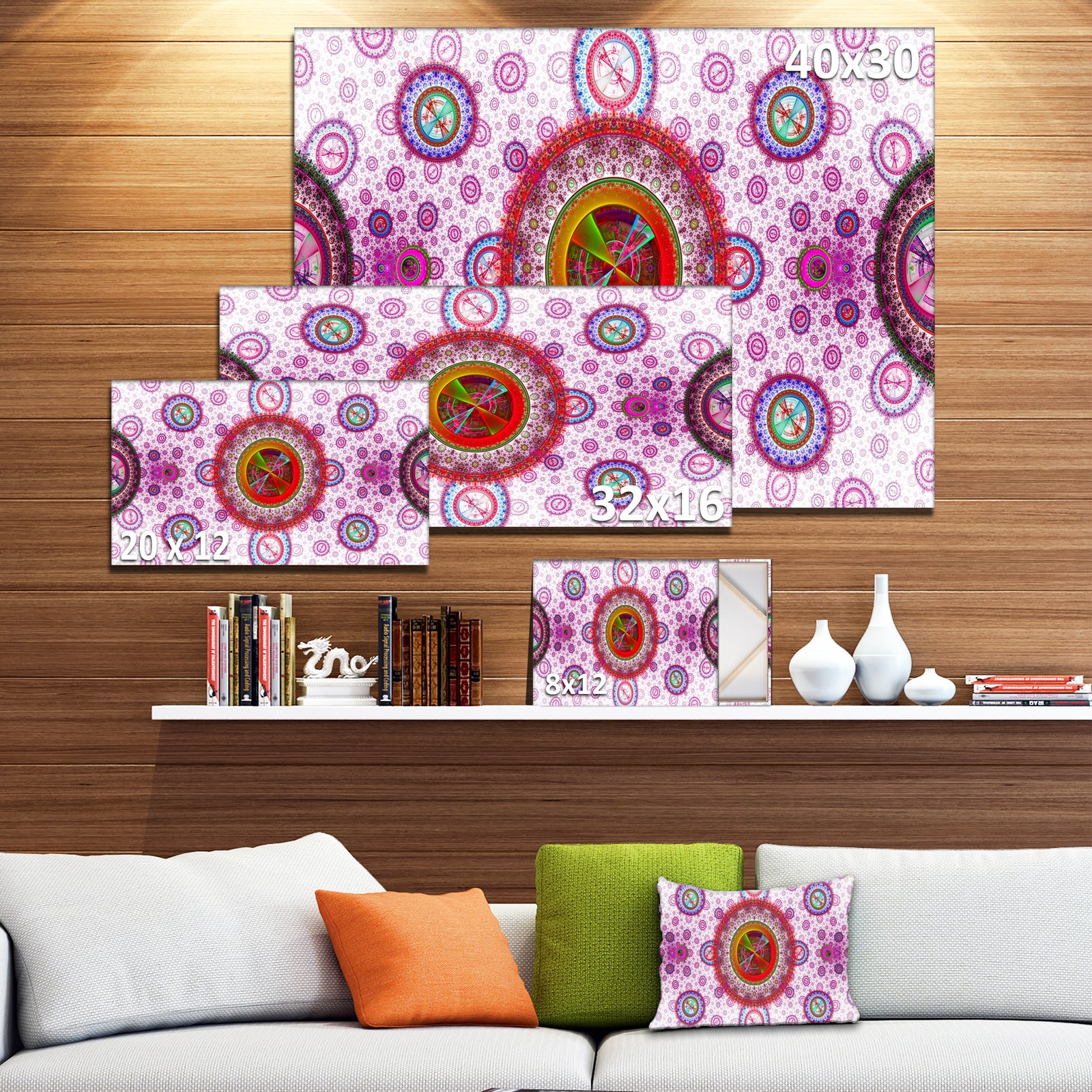 Pink Psychedelic Relaxing Art - Extra Large Canvas Art Print