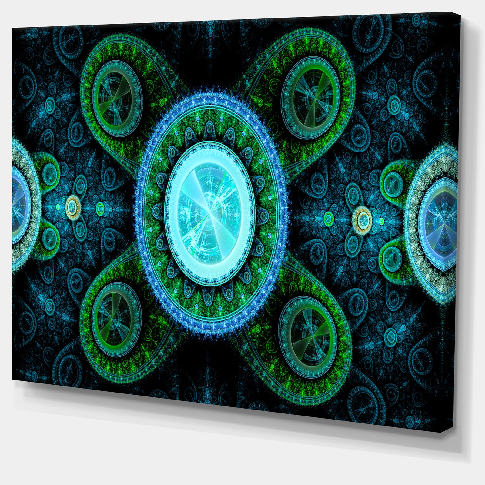 Bright Blue Psychedelic Relaxing Art - Extra Large Canvas Art Print