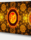 Golden Psychedelic Relaxing Art - Extra Large Canvas Art Print