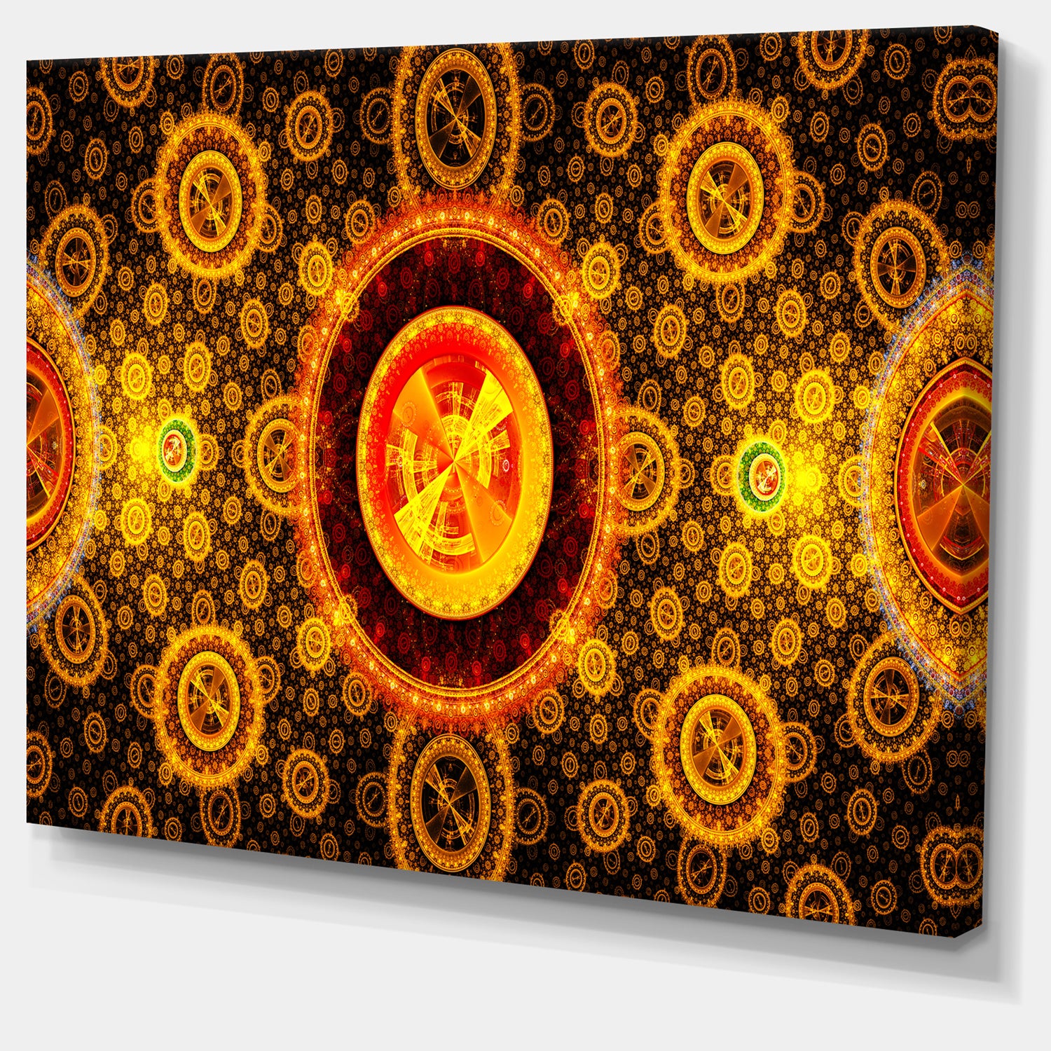 Golden Psychedelic Relaxing Art - Extra Large Canvas Art Print