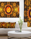 Golden Psychedelic Relaxing Art - Extra Large Canvas Art Print