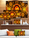 Golden Psychedelic Relaxing Art - Extra Large Canvas Art Print