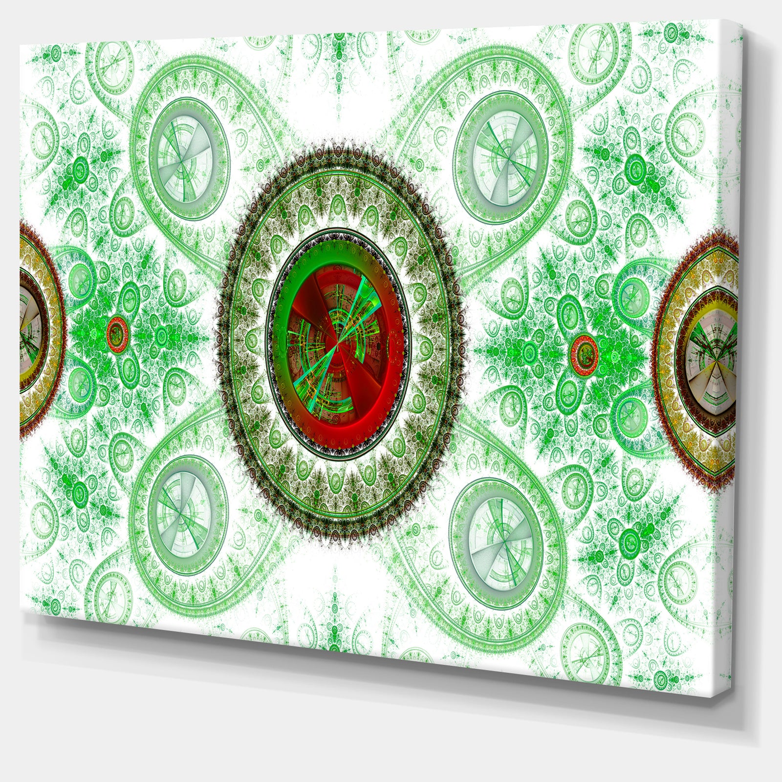 Light Green Psychedelic Relaxing Art - Extra Large Canvas Art Print