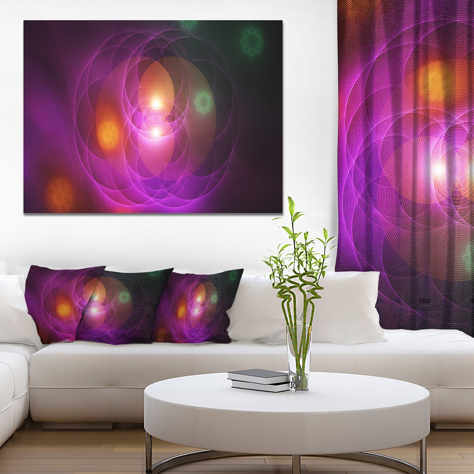 Merge Colored Spheres. - Abstract Art Canvas Print