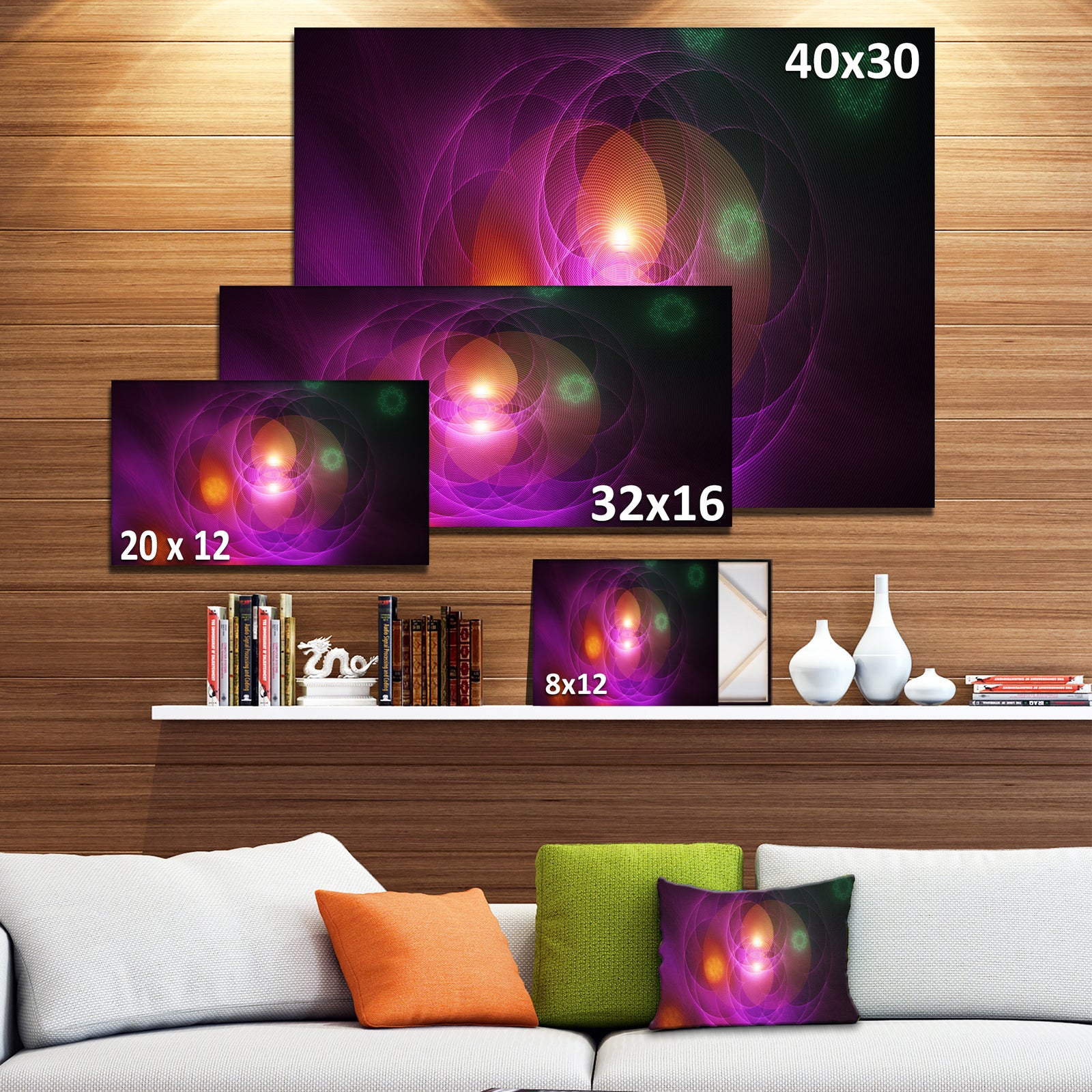 Merge Colored Spheres. - Abstract Art Canvas Print