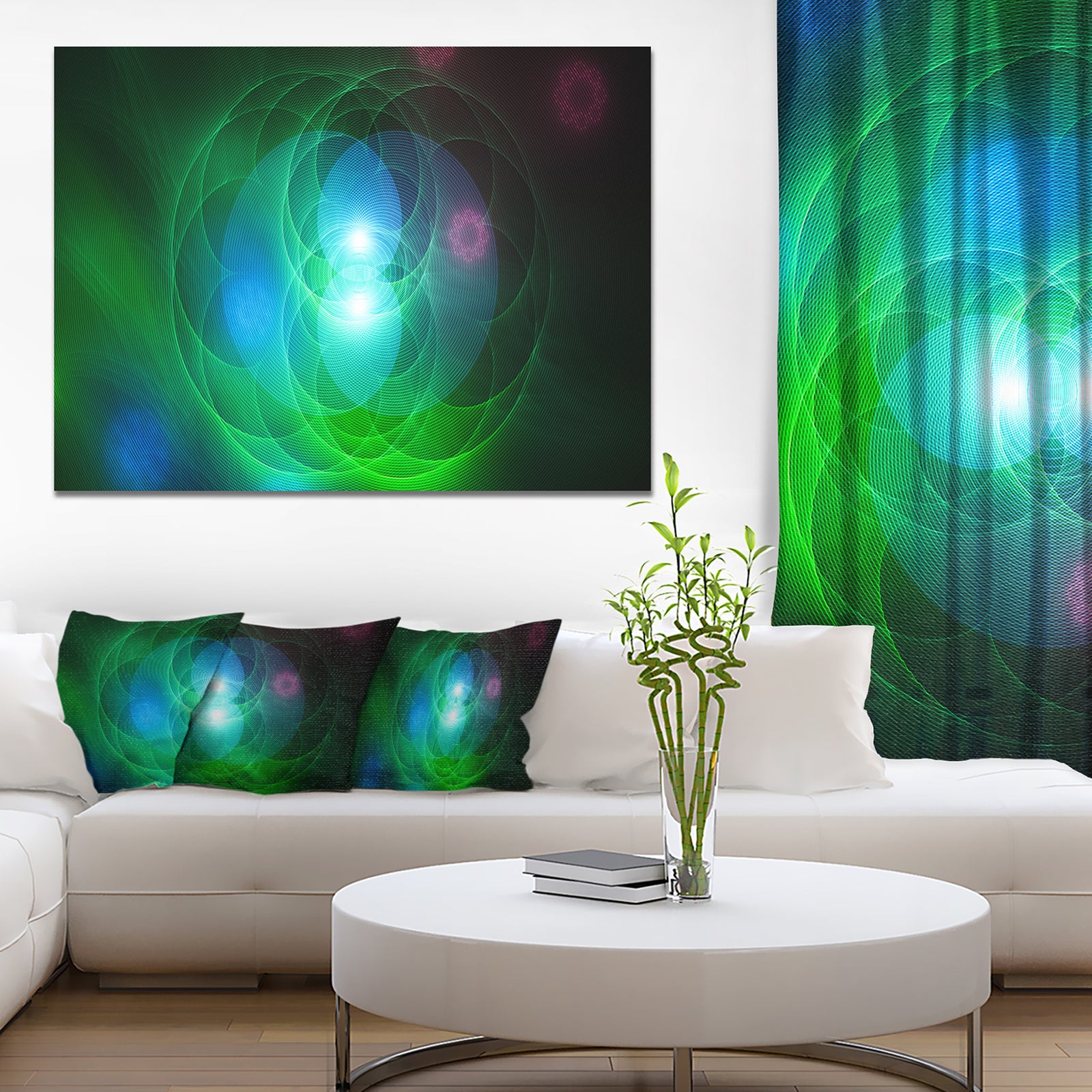 Merge Colored Spheres. - Abstract Canvas Art Print