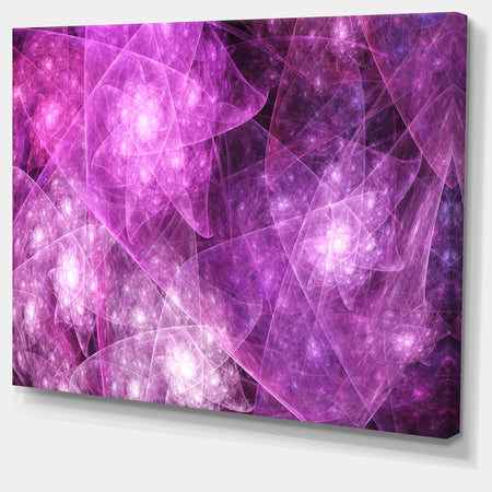 Pink Rotating Polyhedron - Extra Large Canvas Art Print