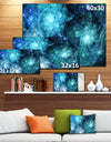 Blue Rotating Polyhedron - Extra Large Canvas Art Print