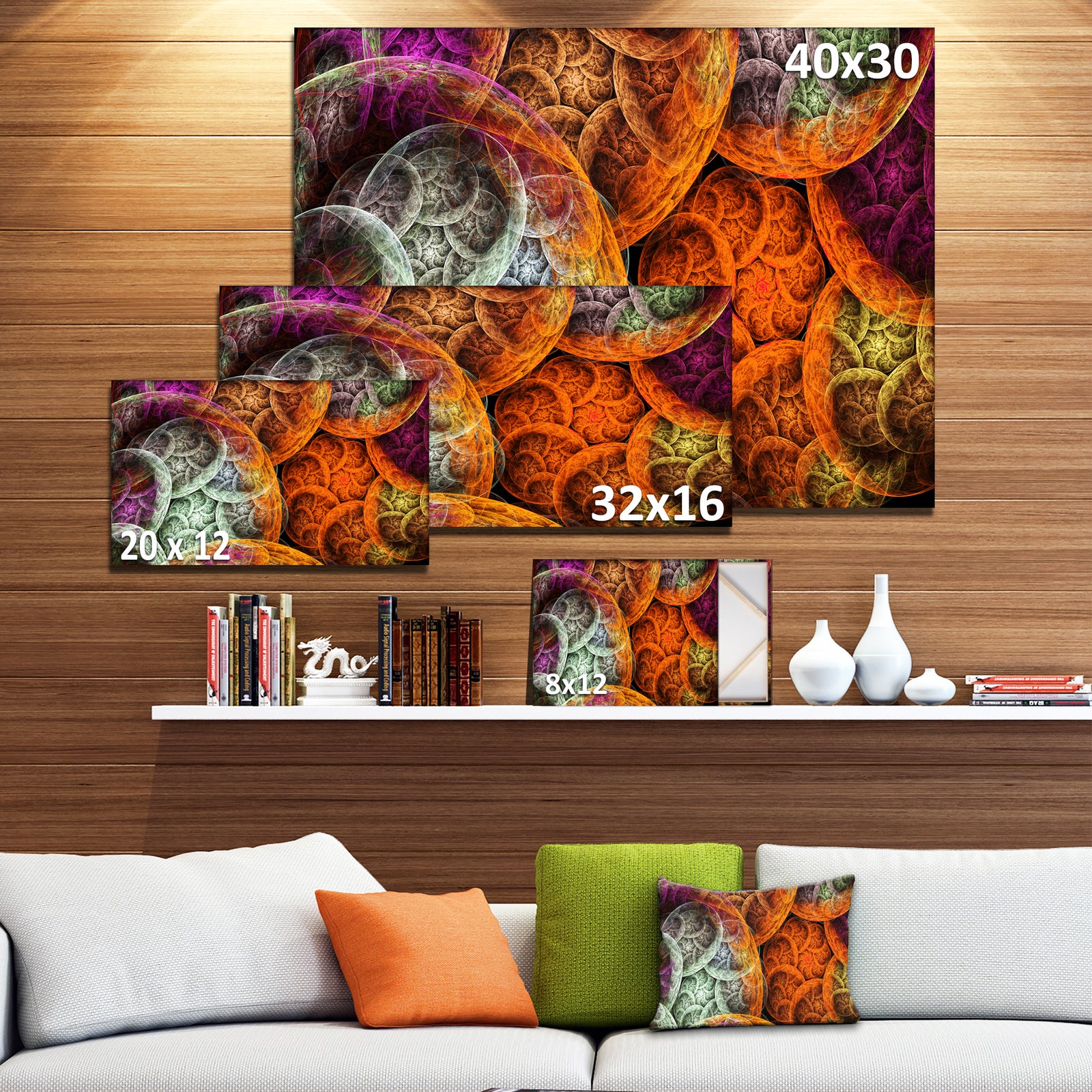 Multi-Color Dramatic Clouds - Extra Large Canvas Art Print