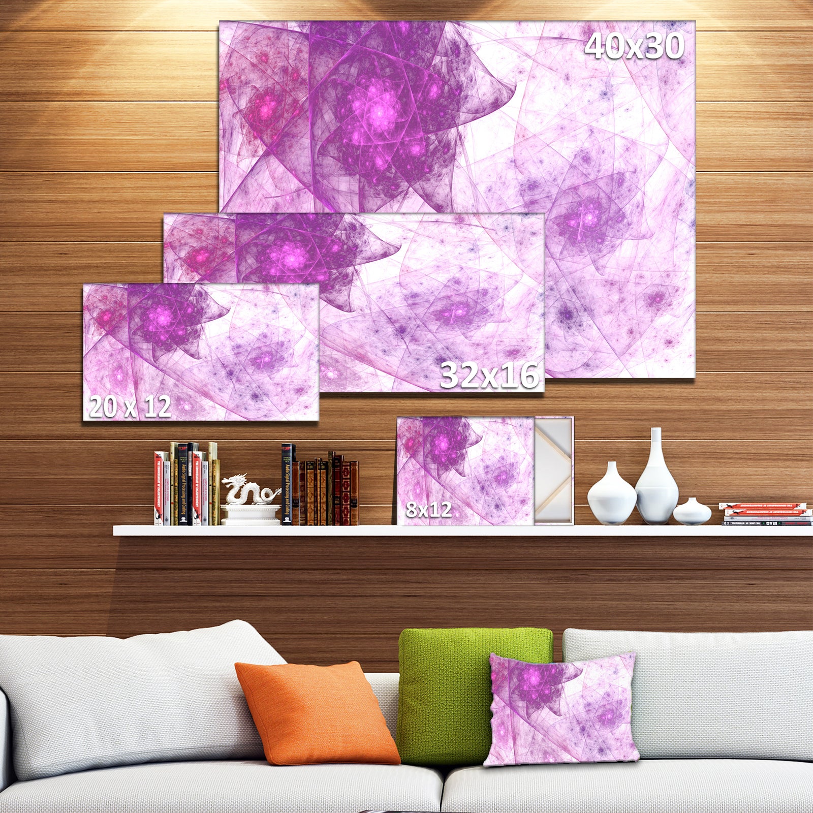 Light Purple Rotating Polyhedron - Abstract Canvas Wall Art