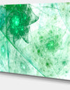 Clear Green Rotating Polyhedron - Abstract Canvas Wall Art