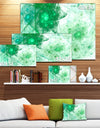 Clear Green Rotating Polyhedron - Abstract Canvas Wall Art