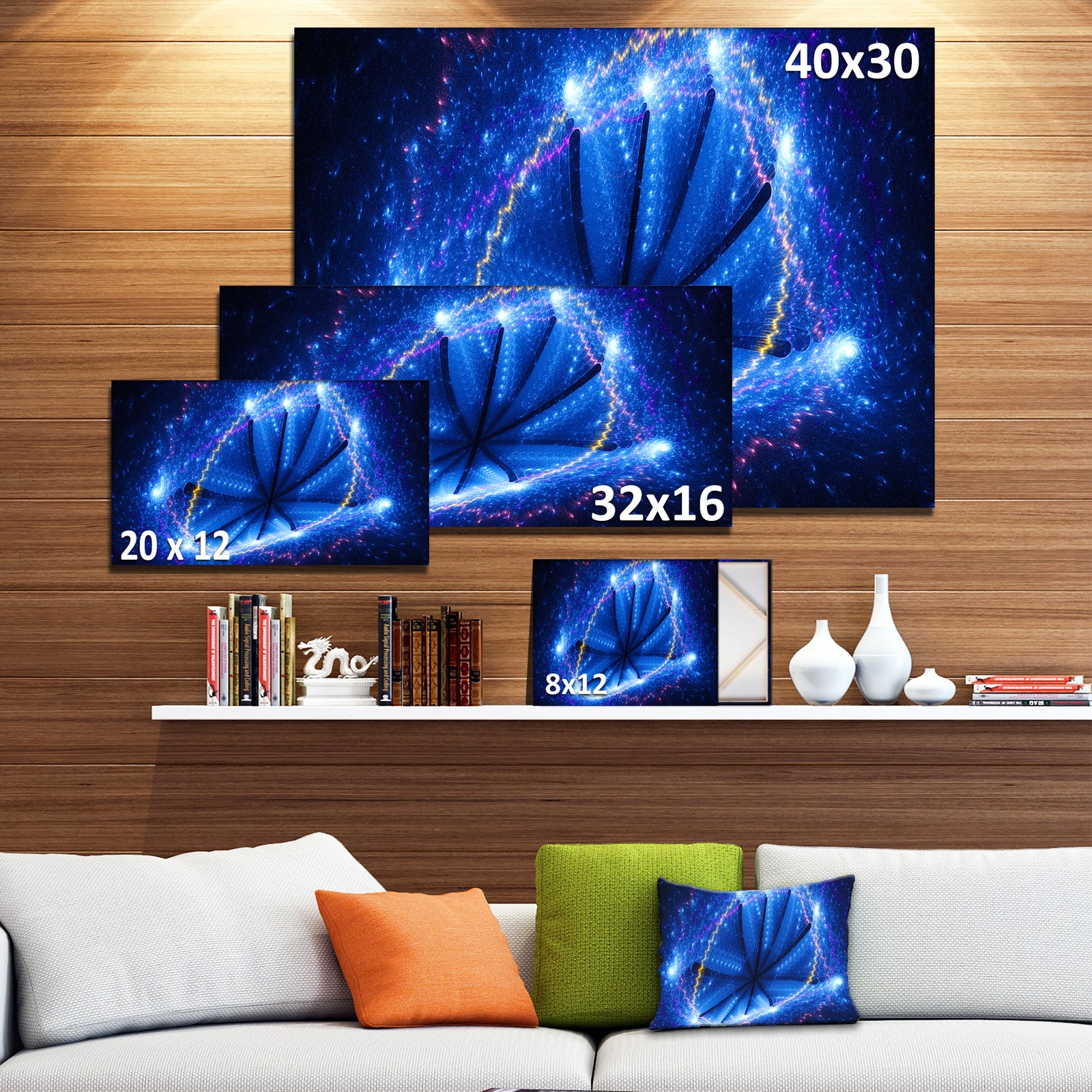 Blue Star Clusters - Abstract Canvas Wall Art