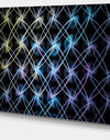 Blue Unusual Fractal Metal Grill - Abstract Canvas Wall Art