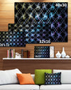 Blue Unusual Fractal Metal Grill - Abstract Canvas Wall Art