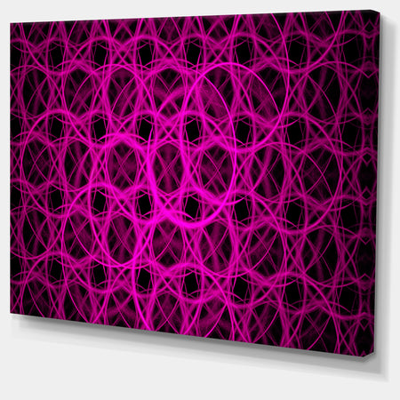 Pink Unusual Fractal Metal Grill - Abstract Canvas Wall Art