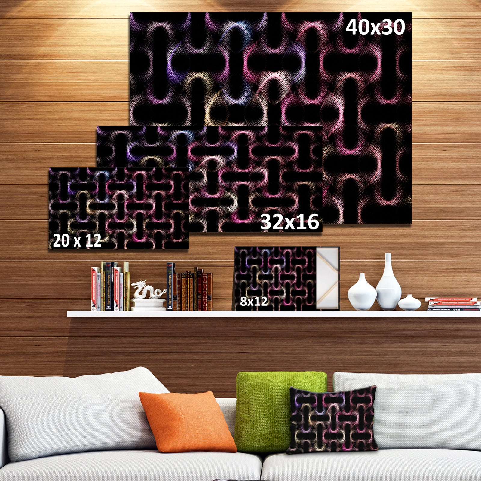 Colorful Unusual Metal Grill - Abstract Canvas Wall Art