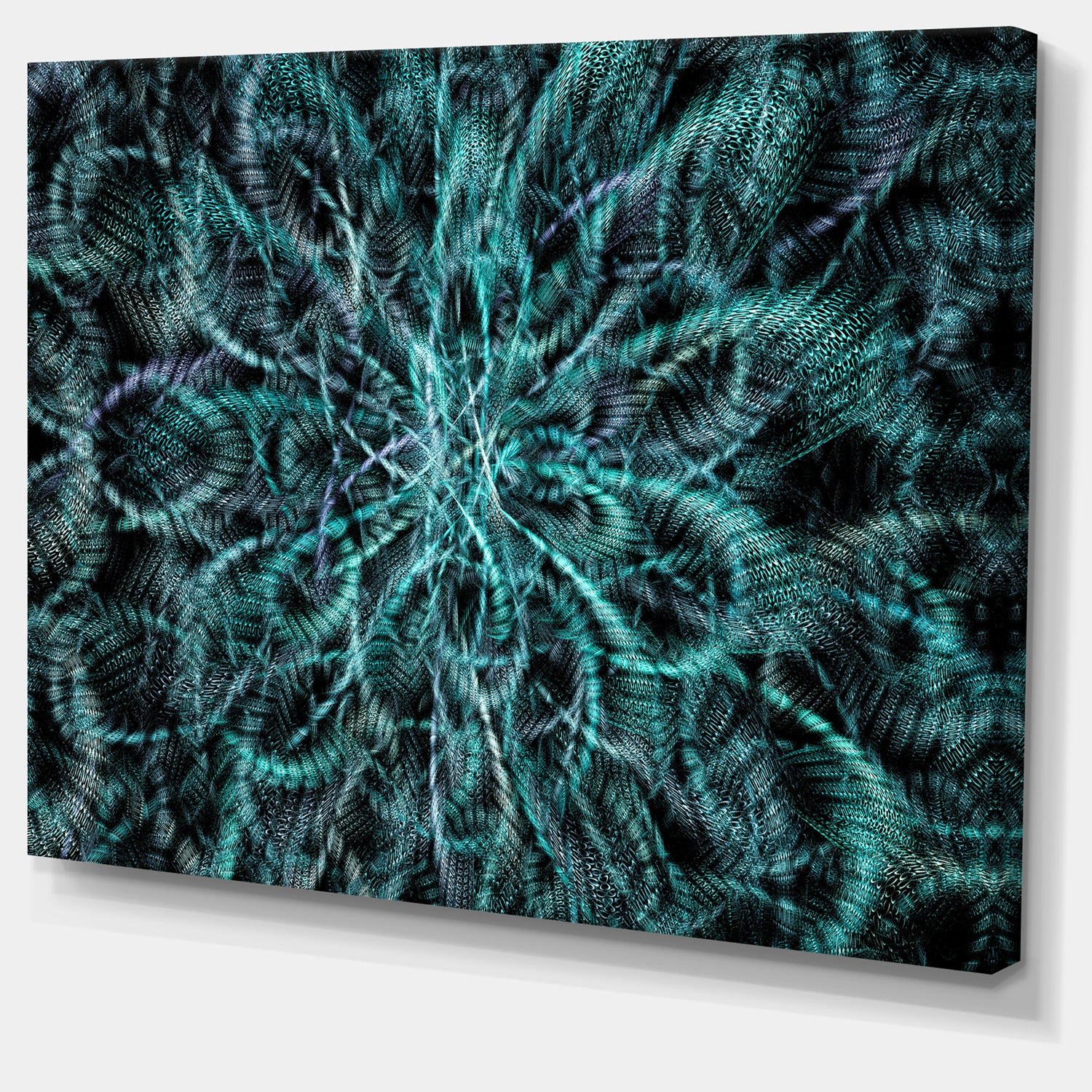 Unusual Starry Fractal Metal Grill - Abstract Canvas Wall Art